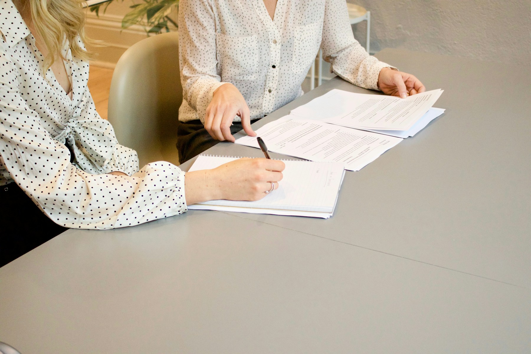 Licensed agent reviewing options with a client